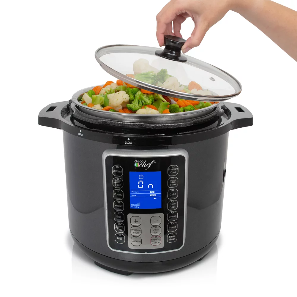 Deco Chef 8 QT 10-in-1 Pressure and Slow Cooker Multi-Mode Cooking with Warranty