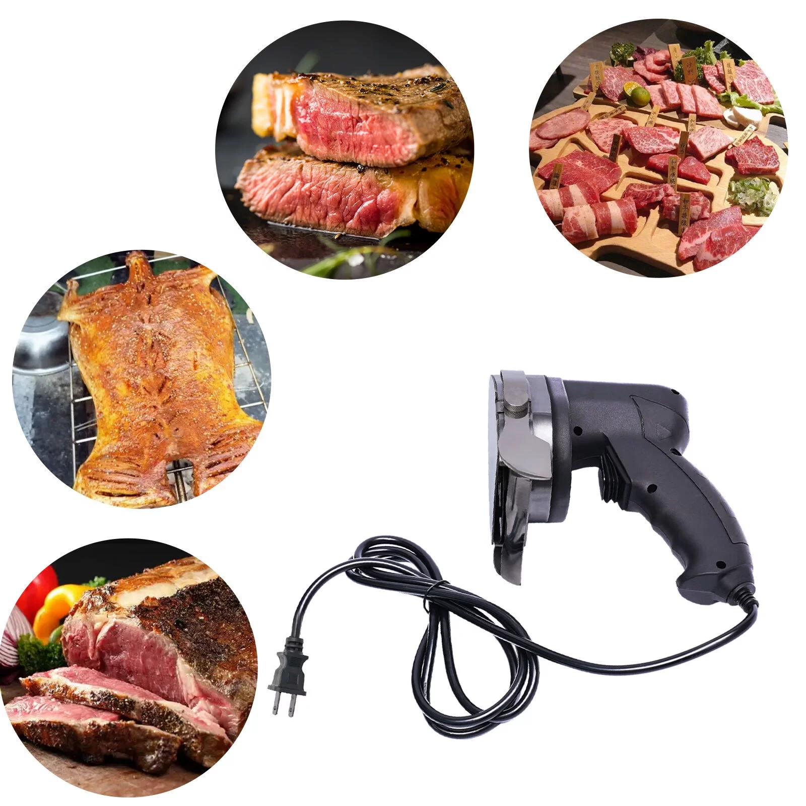 Professional Electric Shawarma Doner Kebab Knife Electric Barbecue Knife Electric Doner Kebab Meat Carver Slicer