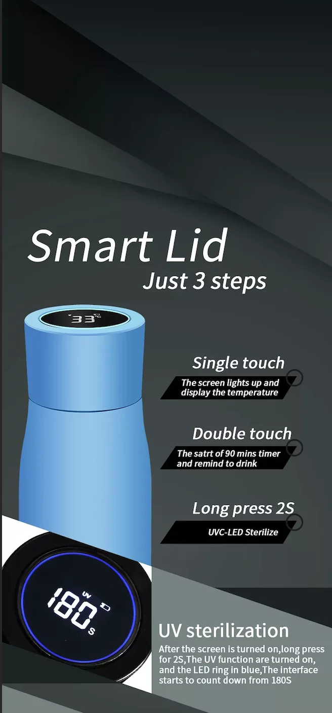 Guaranteed High Powered UV Activated Bottles with advanced safety lock. 500ml / 17oz