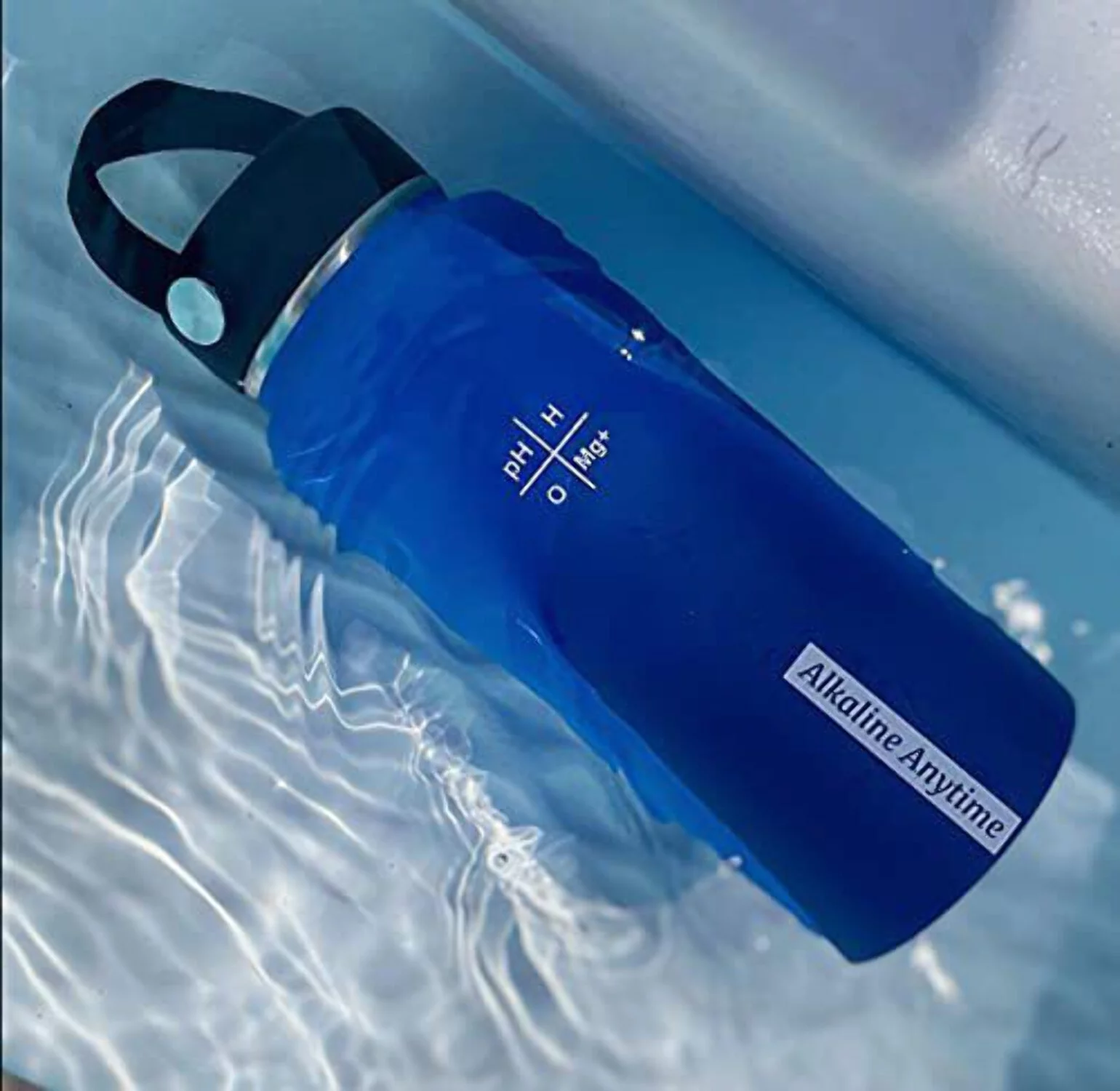 32oz. Alkaline Water Bottle Stainless Steel | Creates pH Water up to 9.5+ pH | Wide Mouth Vacuum Insulated With Handle | Micromesh Pouch and Infuser