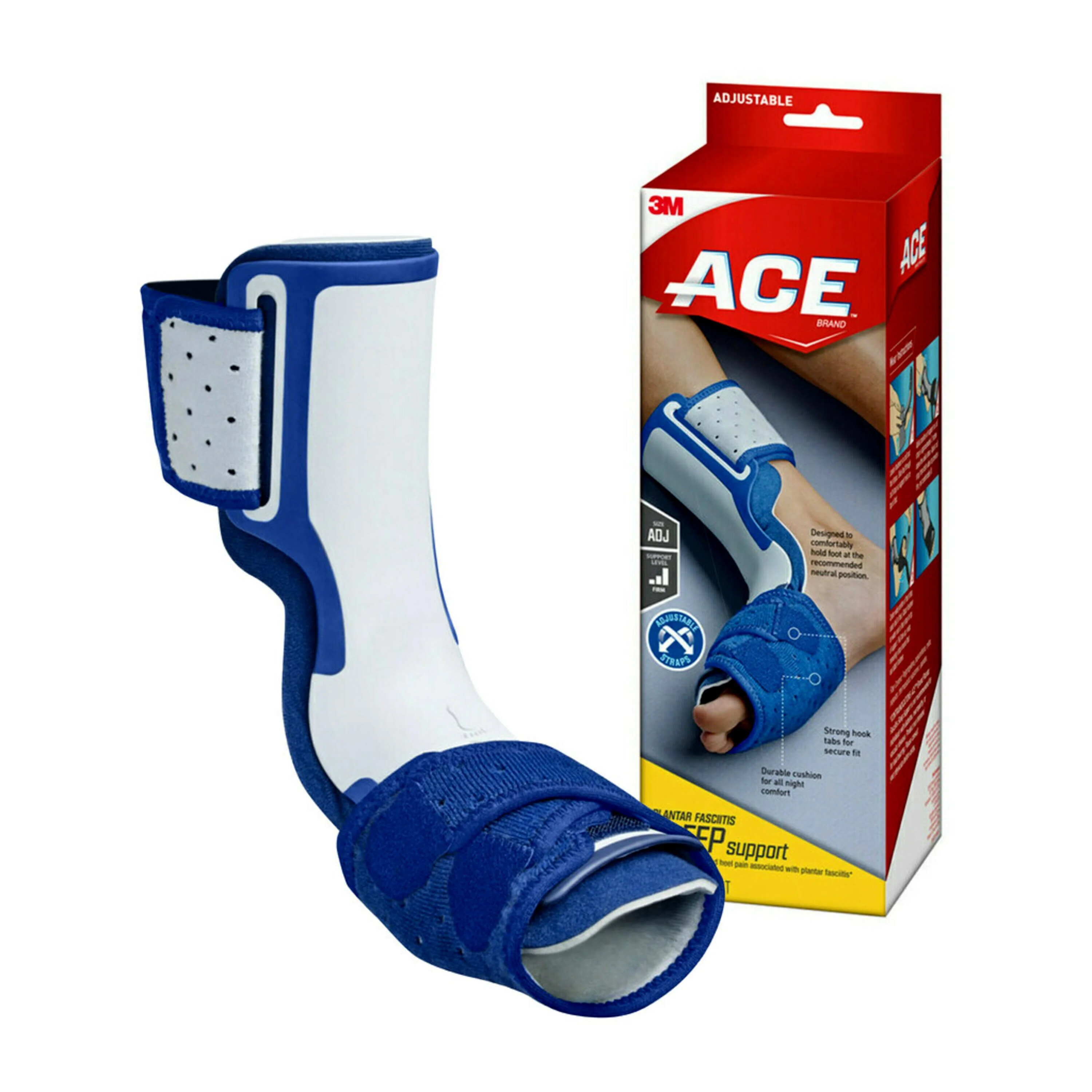 ACE Brand Plantar Fasciitis Sleep Support, Blue – 8” to 15”