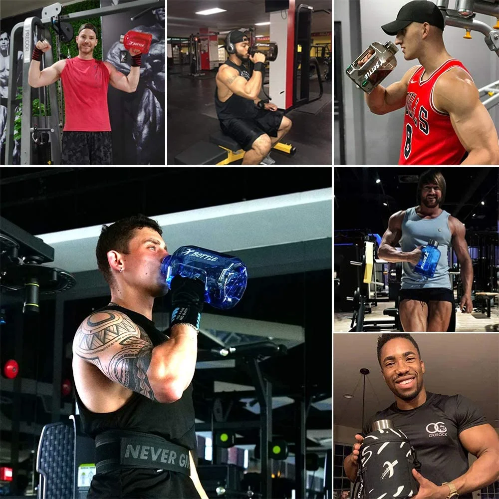 Half Gallon Water Bottle, 84oz Water Bottle BPA Free Dishwasher Safe Hydration with Motivational Time Mark Leak-Proof 2.5L Water Bottle for Camping Workouts