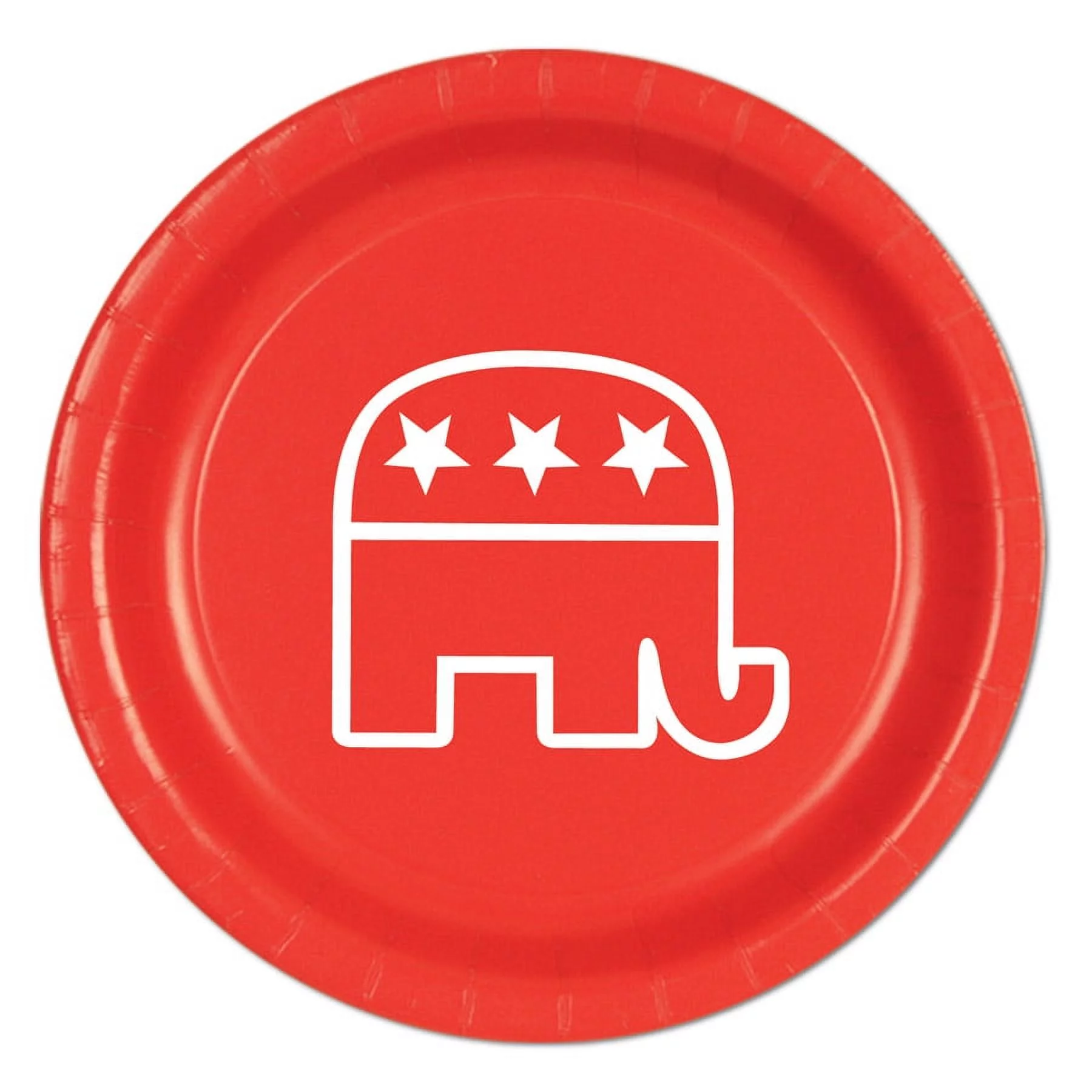 Beistle Pack of 96 Disposable Red Republican Elephant Dinner Plates 9