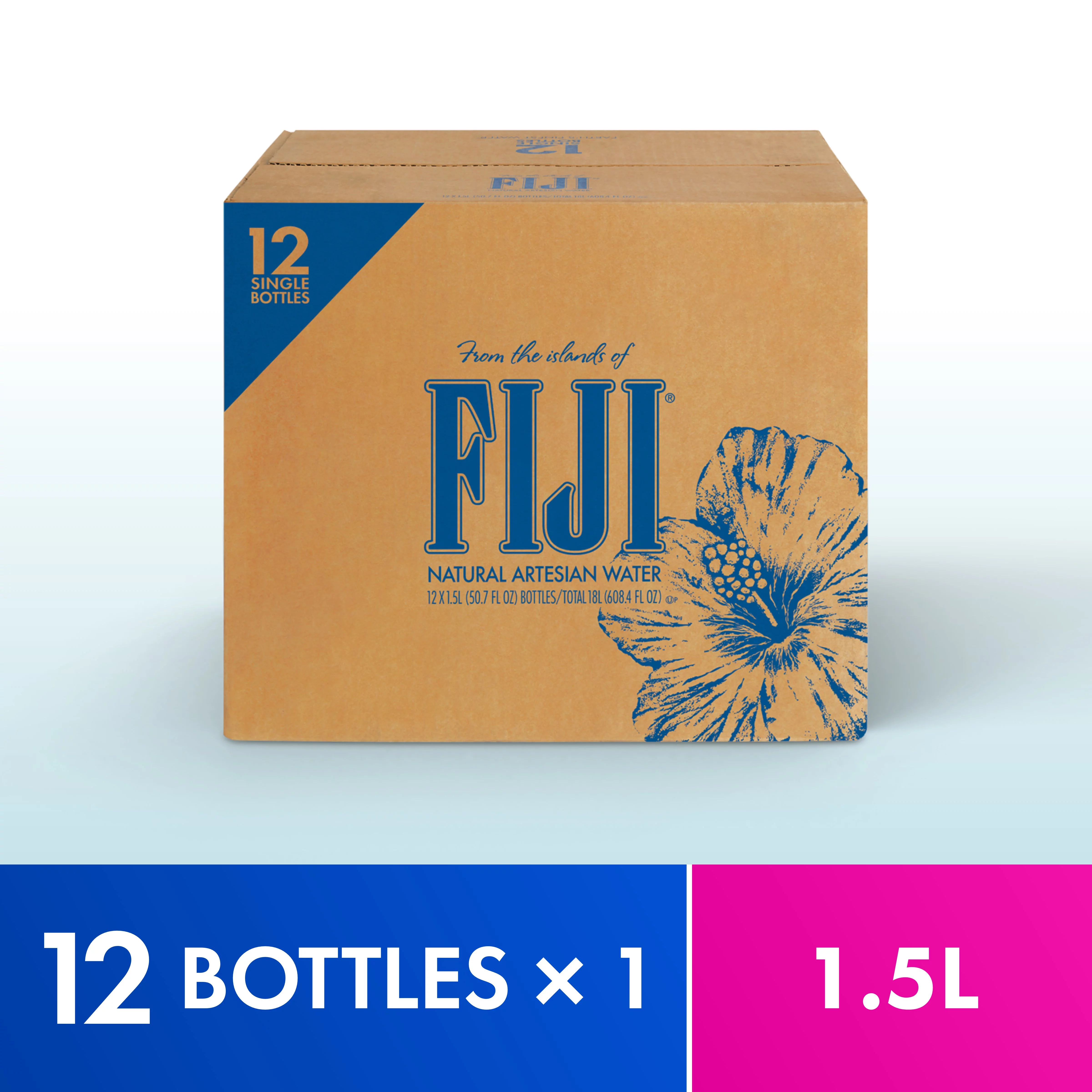 FIJI Water Natural Artesian Water, 50.7 Fl Oz, 12 Count