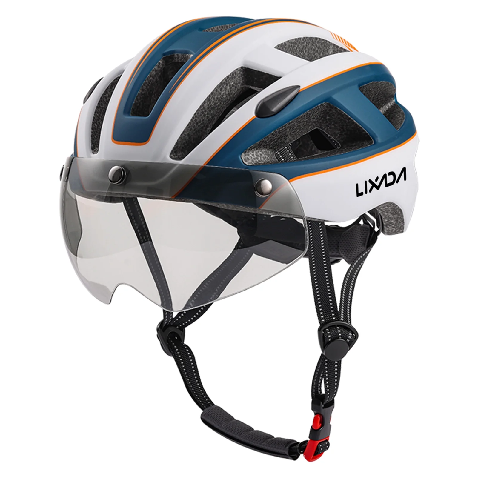 Lixada Safety Headgear Mountain Bike Helmet with Detachable Magnetic Goggles and Rear Light for Cycling Enthusiasts