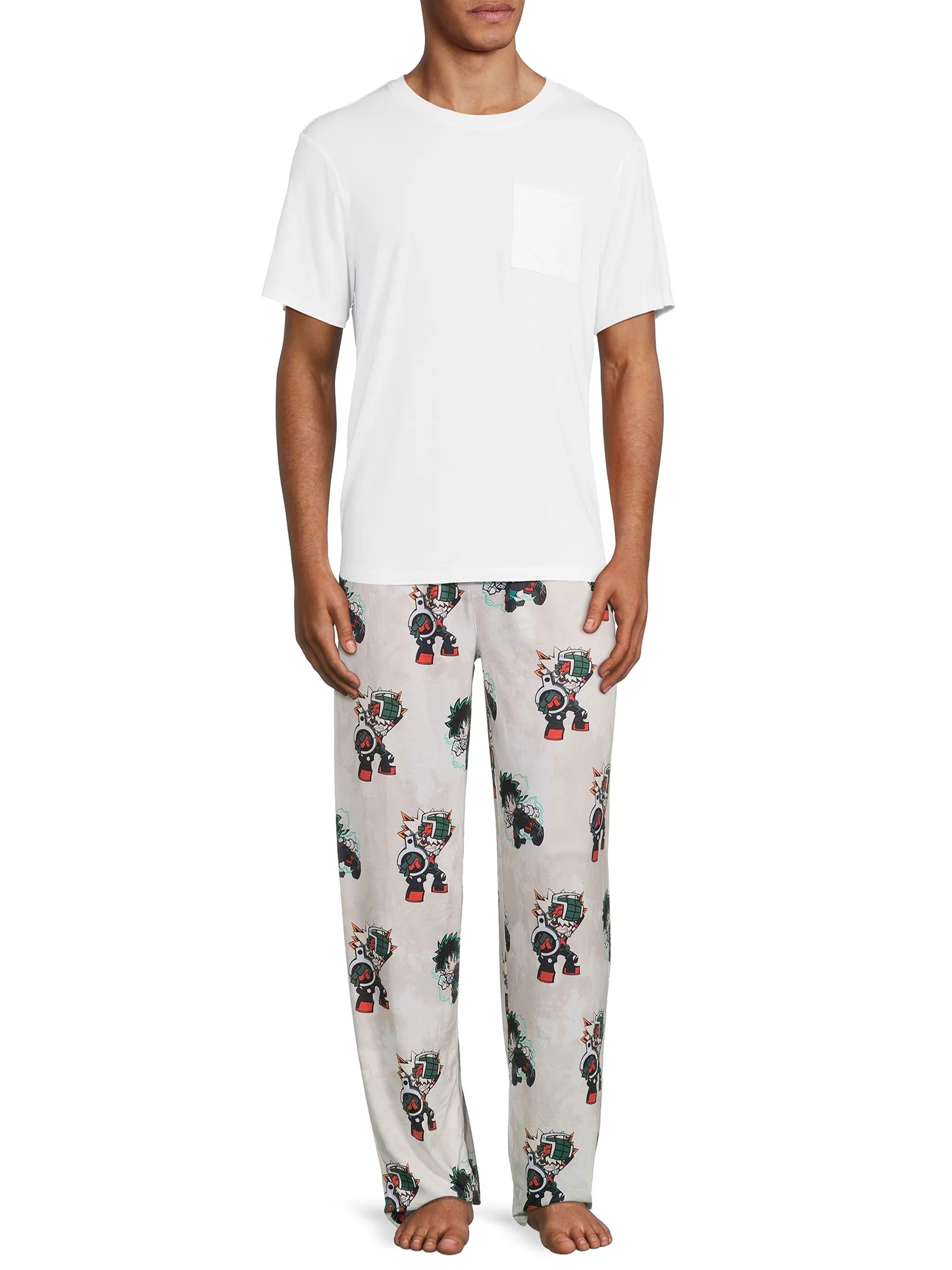 My Hero Academia Men's Allover Print Sleep Pants, Sizes S-6XL