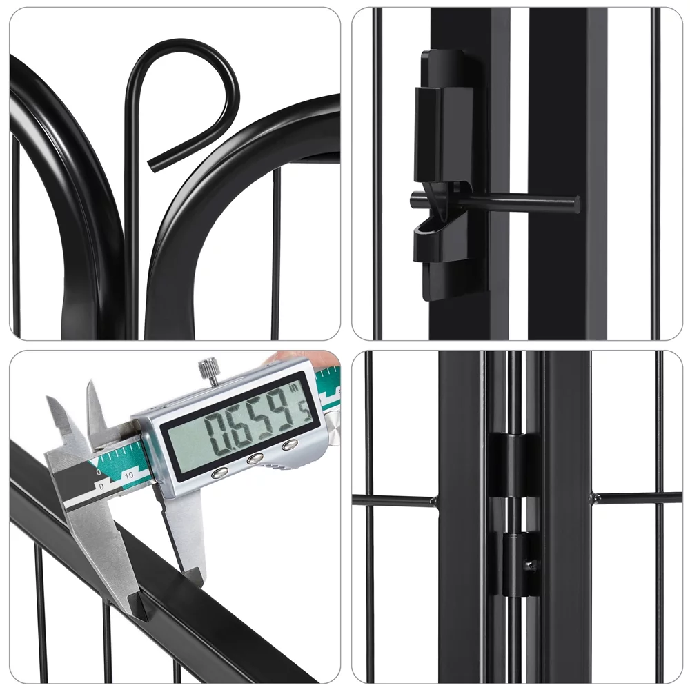 Yaheetech 39.5''H 8 Panels Dog Playpen,Black