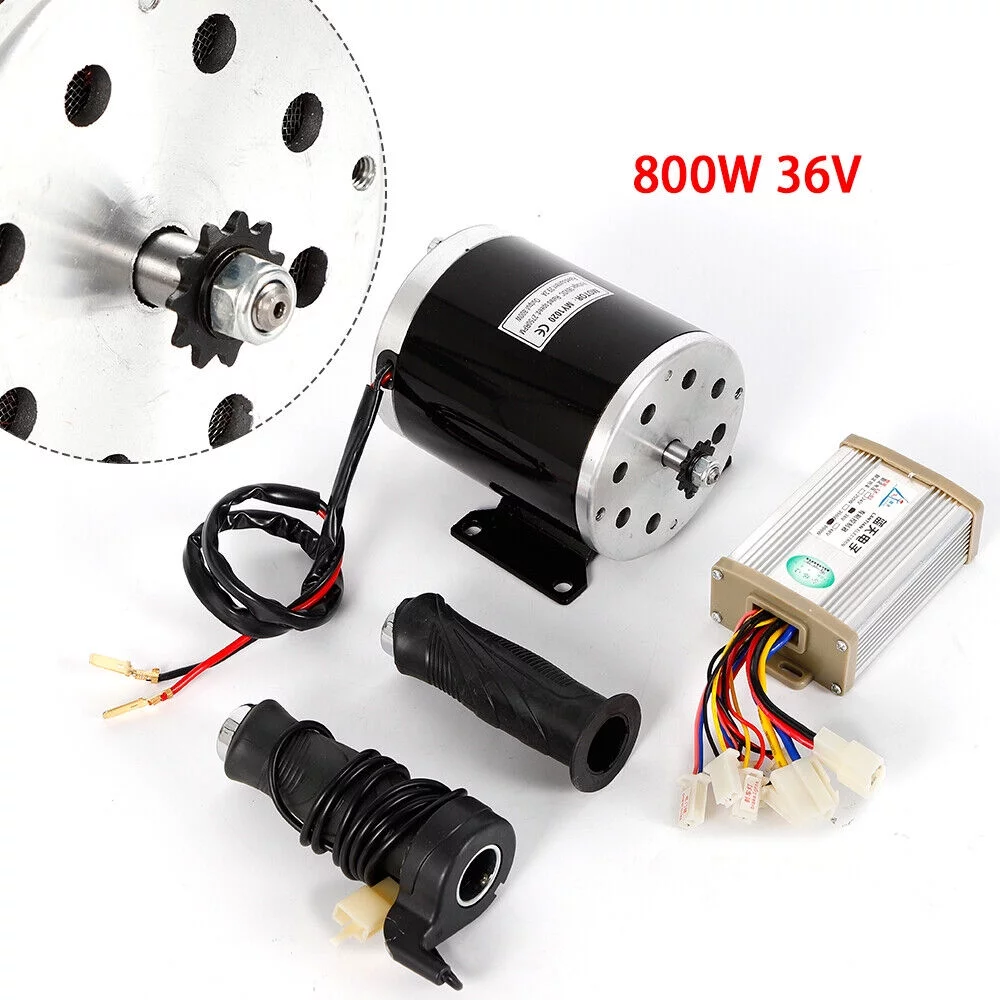 MIDUO 800W 36V Electric Scooter Motor Kit w/Speed Control Box and Throttle fro Electric Bike Go kart