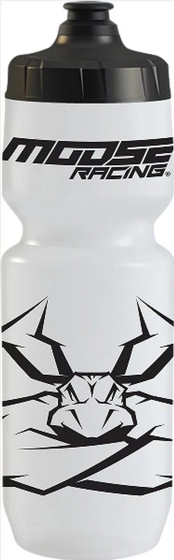 Moose Racing 26oz Water Bottle White