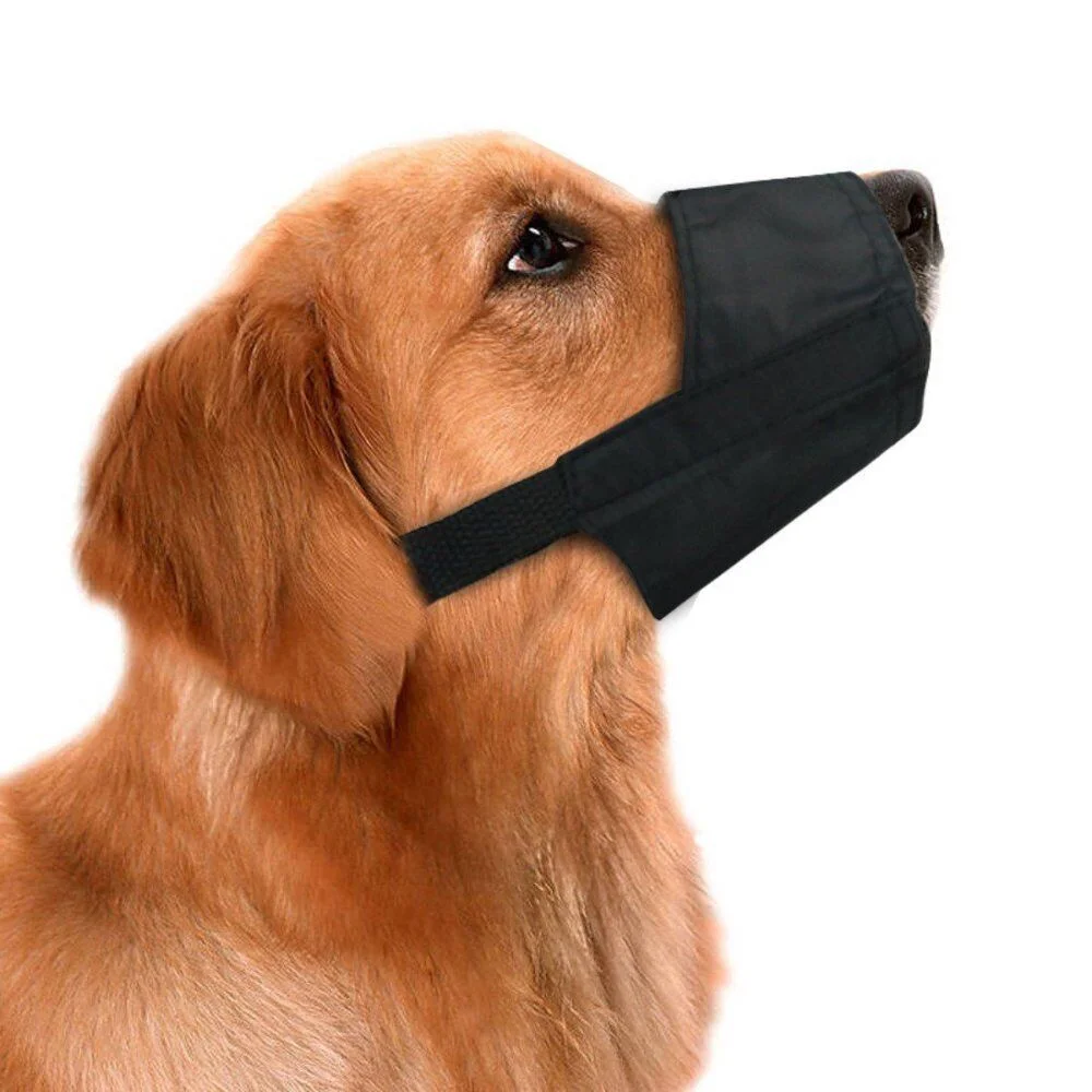 4pcs Adjustable Dog Muzzle Anti Stop Bite Barking Chewing Mesh Mask Training Pet