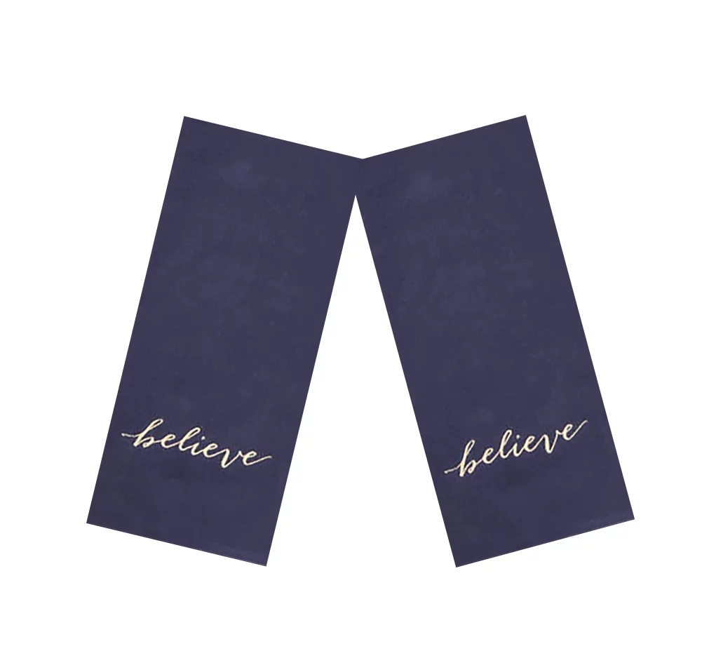 Broyhill Believe Christmas Kitchen Towel 2-Pack Navy Blue, Absorbent Cotton Terry Towels 15 x 25 inches