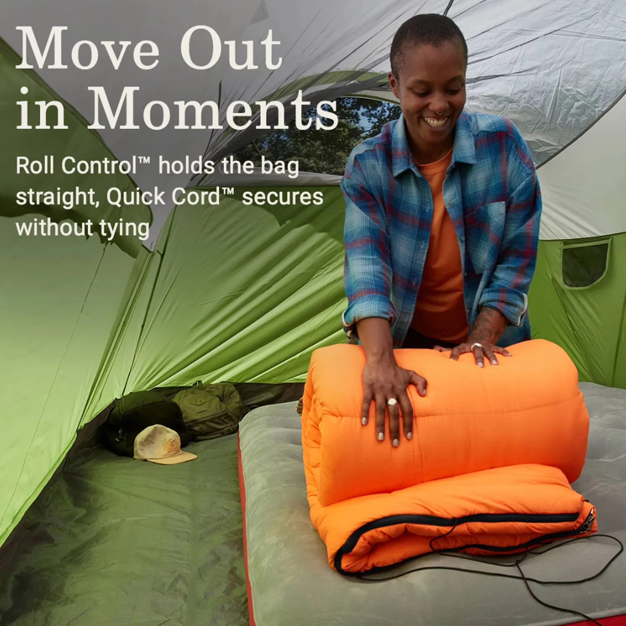 Coleman Arch Bay Cold Weather Sleeping Bag with ZipPlow Zipper, Daffodil