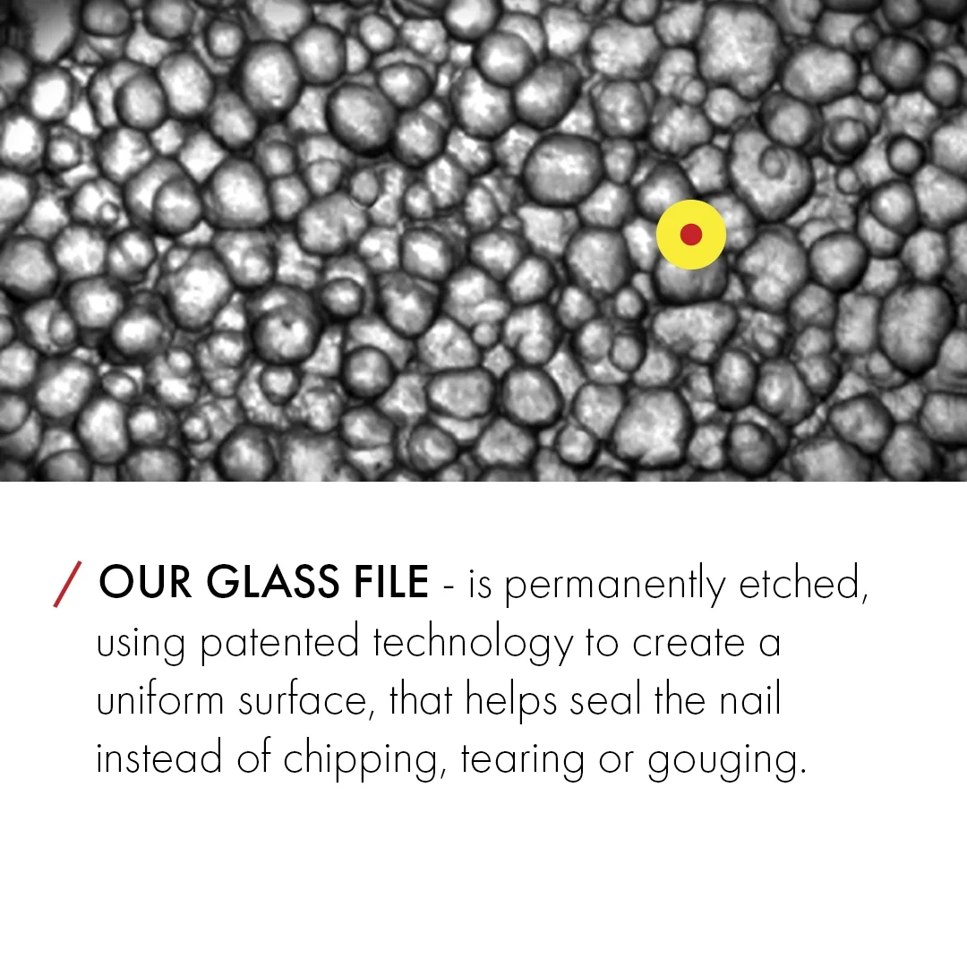 GERMANIKURE Crystal Glass Nail File Set in Magenta Leather Case – Handmade in Czech Republic – Professional Manicure & Pedicure Supplies – Glass Cuticle Stick, Pusher, Callous Remover