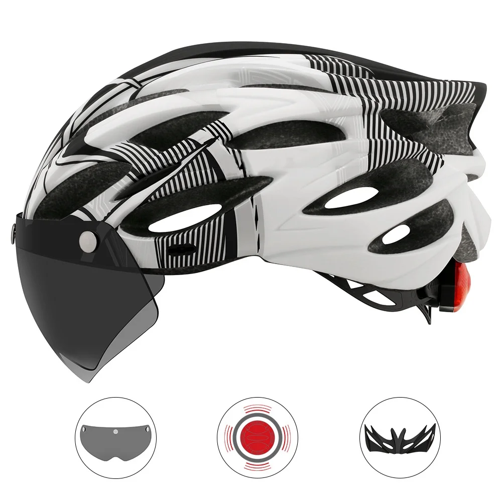 Dcenta Road Mountain bike Riding With Lens And Brim Taillight Riding Riding Equipment