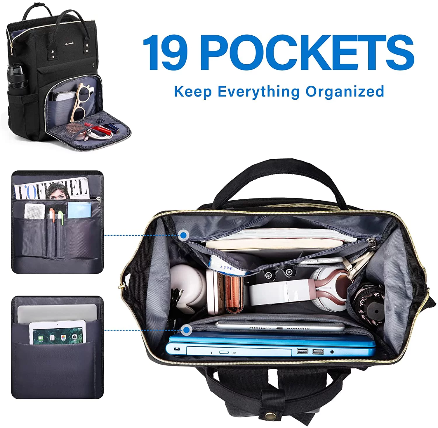 Lovevook Laptop Backpack for Women,17