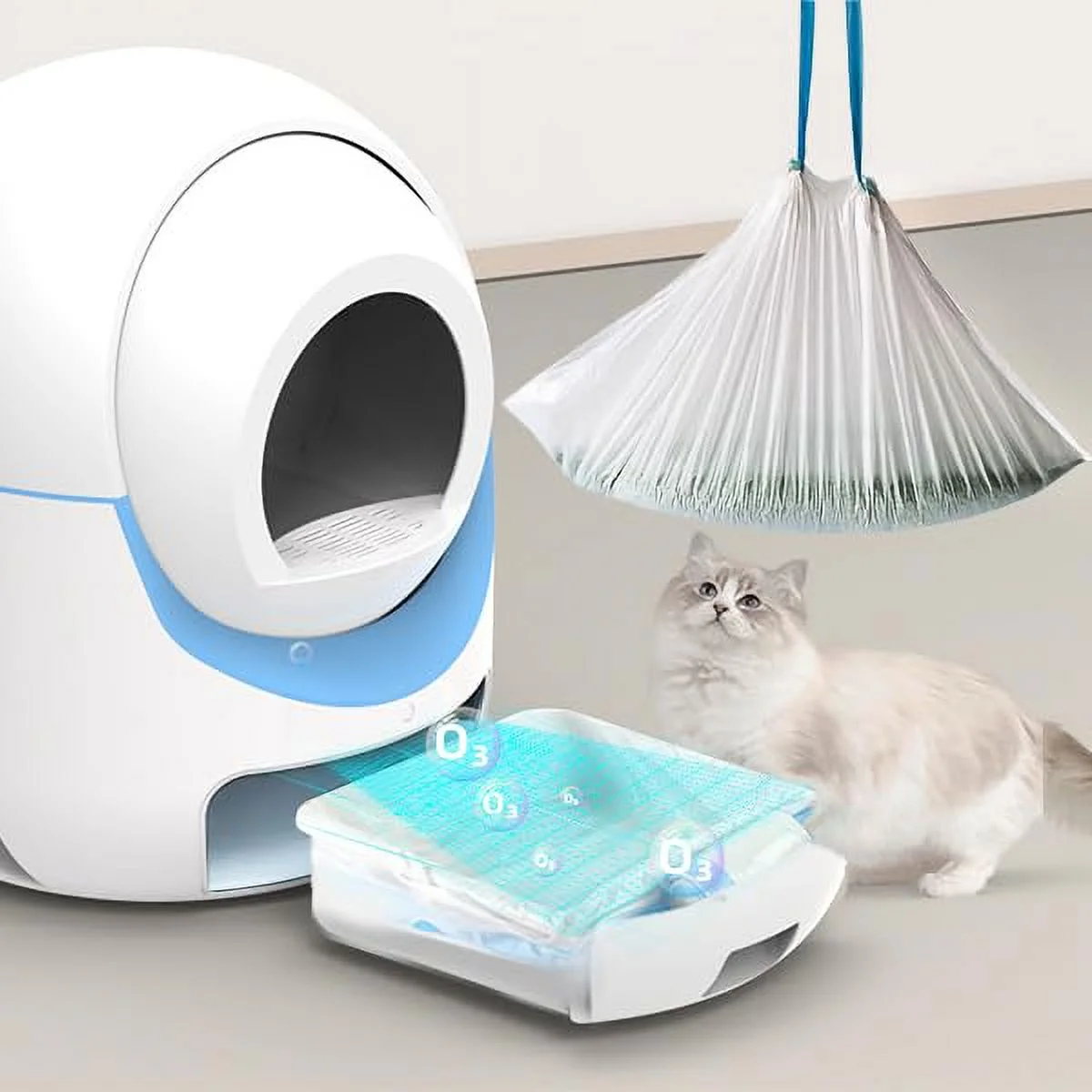 Litter Box Liners Unscented for Self-Cleaning Cat Litter box
