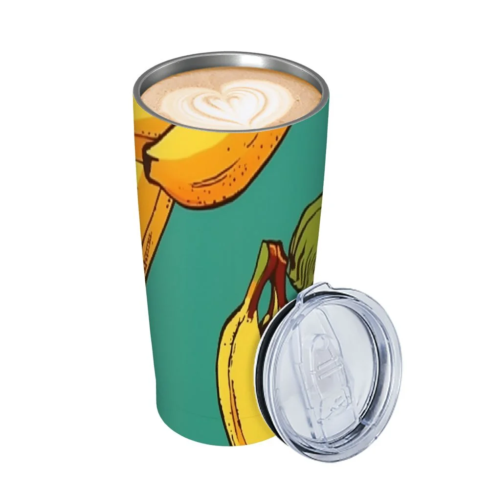 COMIO Insulated Water Bottle Stainless Steel Water Bottles Metal Water Bottle, Cartoon Fruit Banana