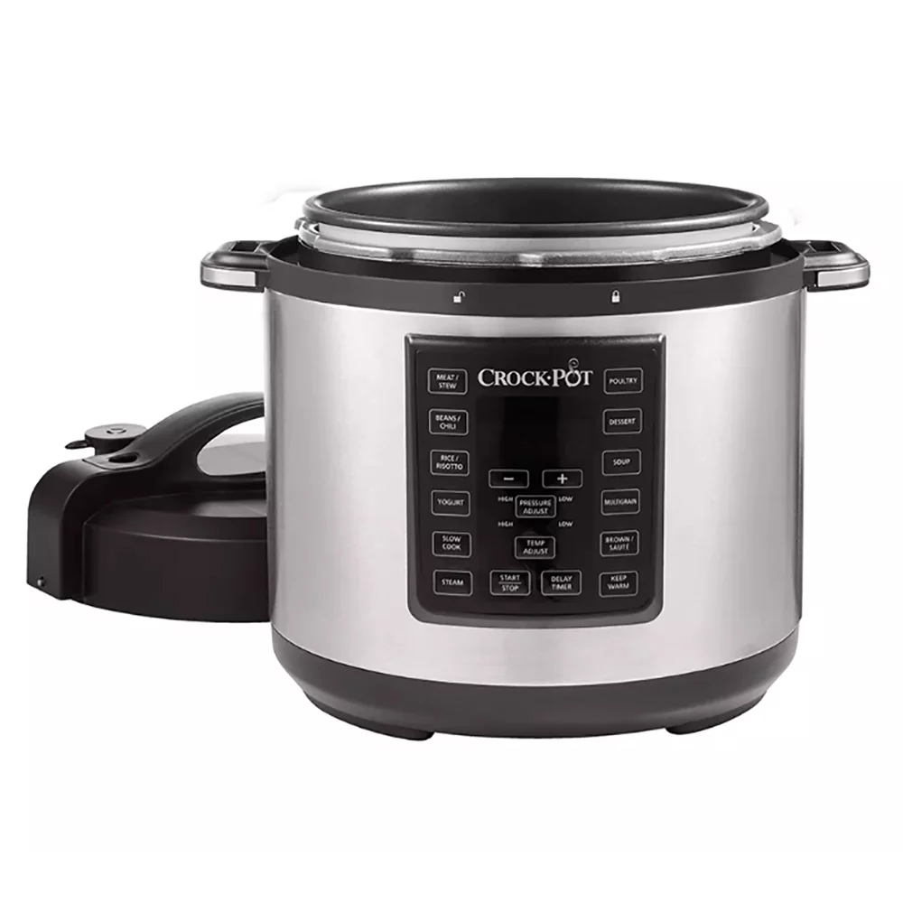 Crock-Pot Multi Function 6 Qt Capacity Express Home Food Cooker, Stainless Steel