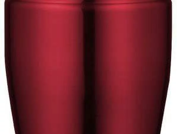 Genuine Thermos Stainless King Food Jar with Folding Spoon, 16-Ounce, Cranberry