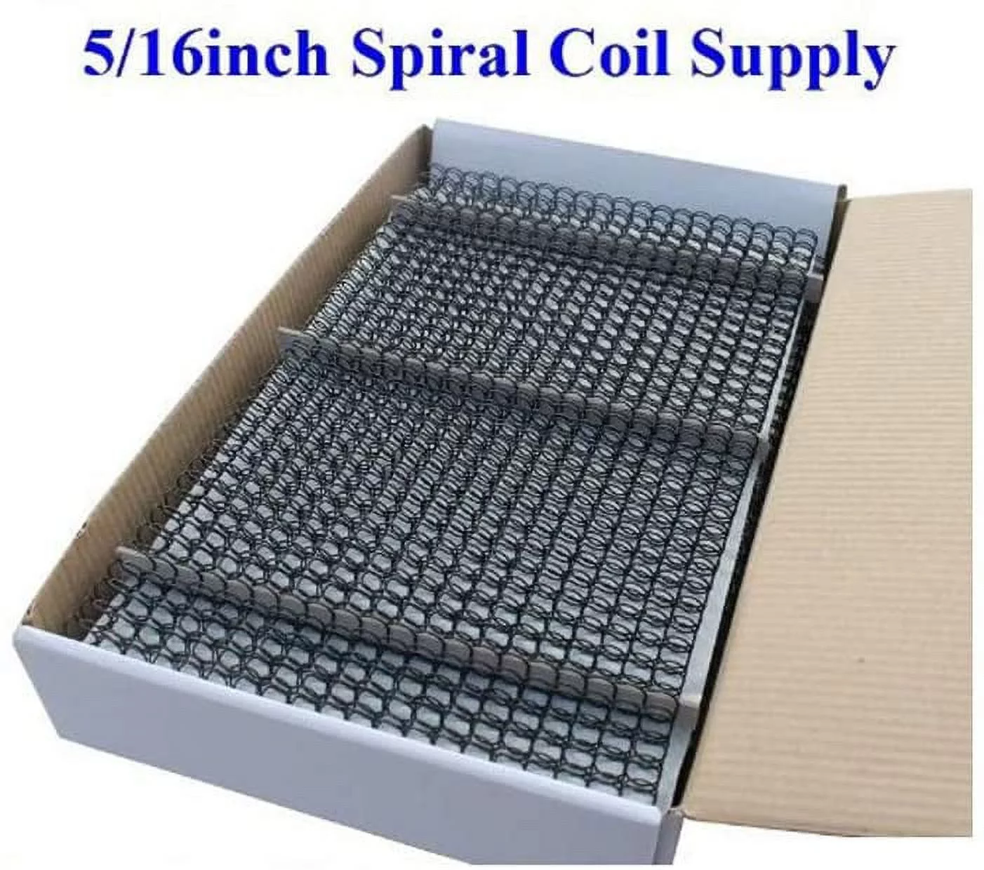 INTBUYING 5/16in 7.9mm 100sheets Spiral Coil Supply for Binder Machine 36-50 Pages Note Black