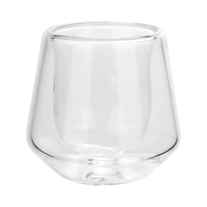 Elle Decor Set of 2 Double Wall Insulated Glasses, 8 oz Borosilicate Glasses for Hot and Cold Drinks, Clear