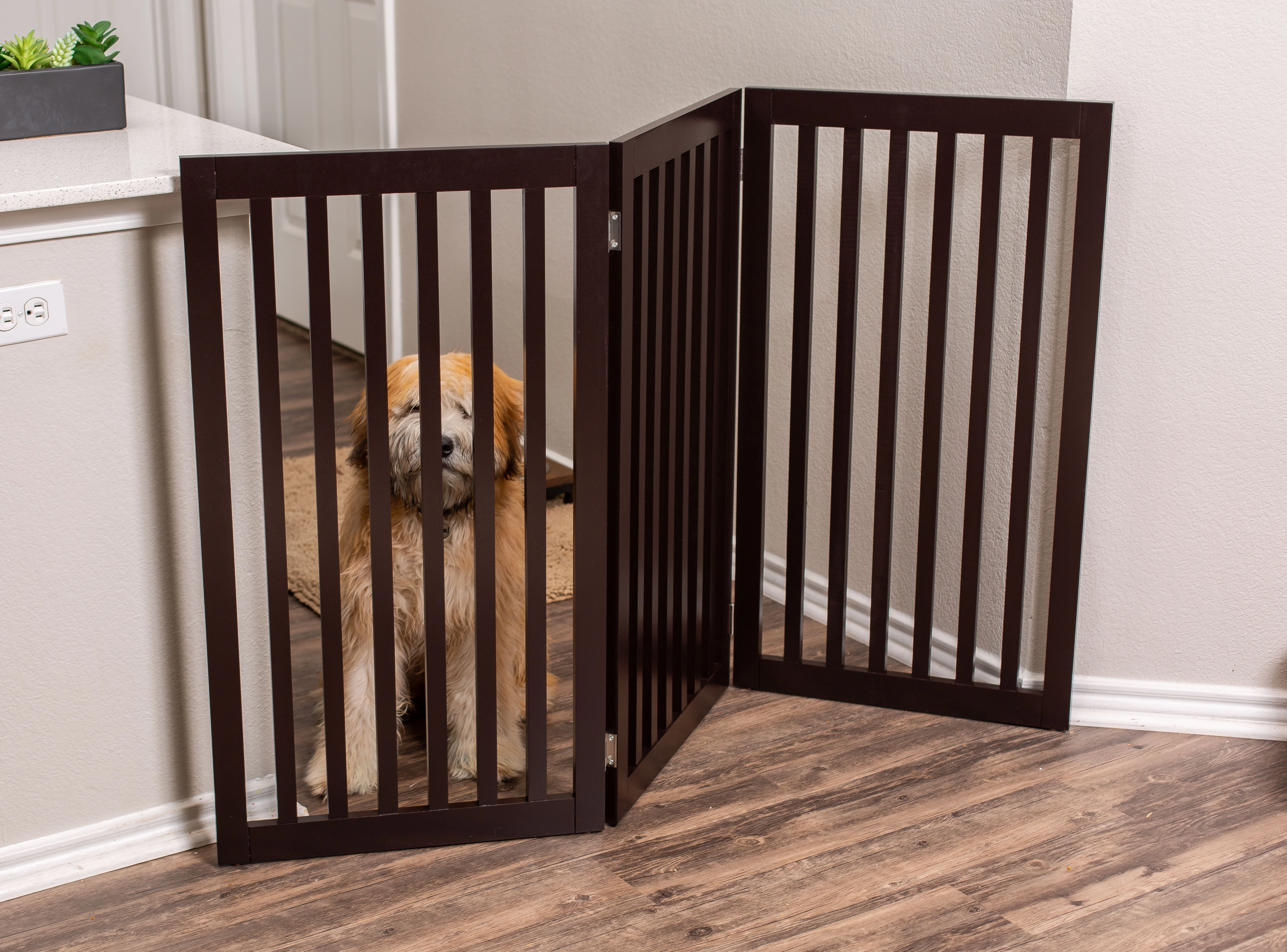 Internet's Best Traditional Pet Gate - 3 Panel - 36
