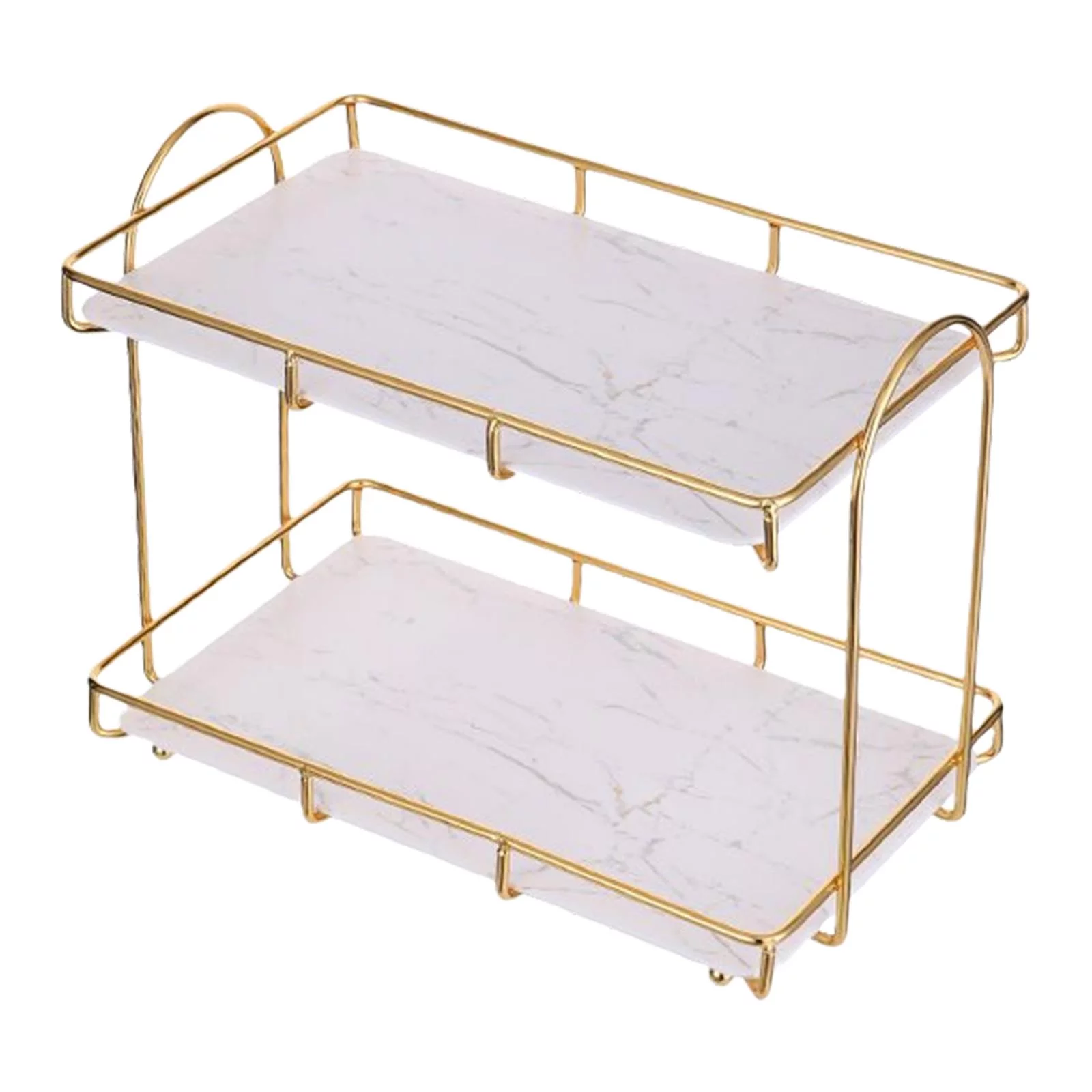 Countertop Storage Rack,2 Layer Cosmetic Storage Box Organizer,Lipstick Makeup Holder,Perfume Display Bathroom,Countertop, L