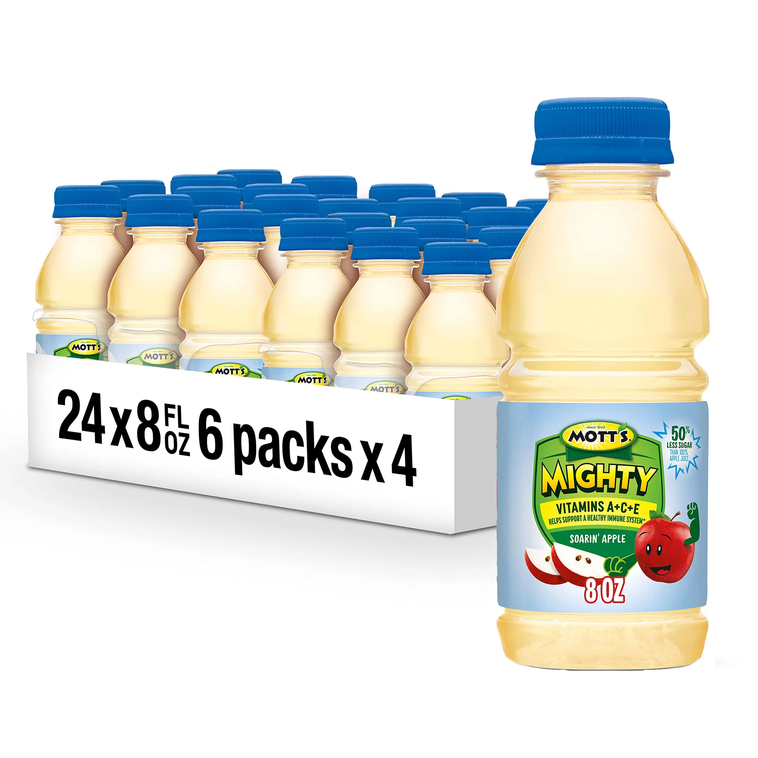 Mott,S Mighty Soarin, Apple Juice Drink, 8 Fl Oz Bottles (Pack Of 24)