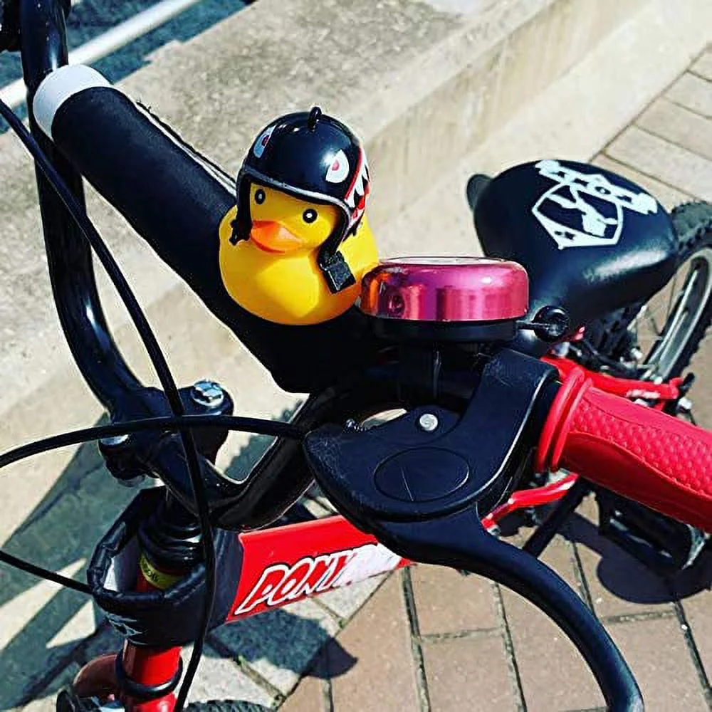 Brezze Letter Rubber Duck Helmet, Bike Horn Bell Car Decoration Bicycle Horn Party Supplies (3 Pack)