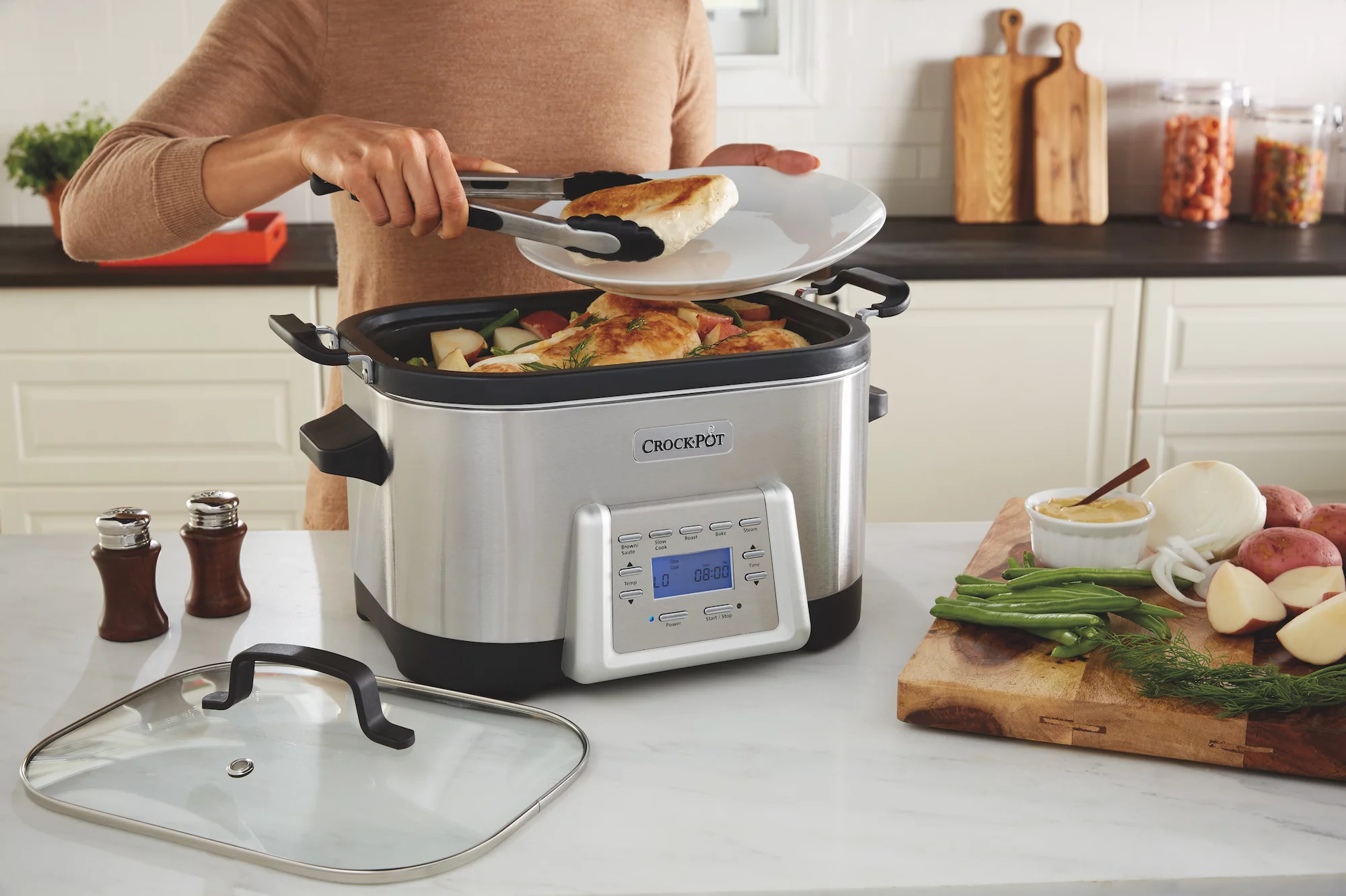 Crock-Pot 6 Quart 5-In-1 Non-Stick Stainless Steel Multi-Cooker Inner Pot