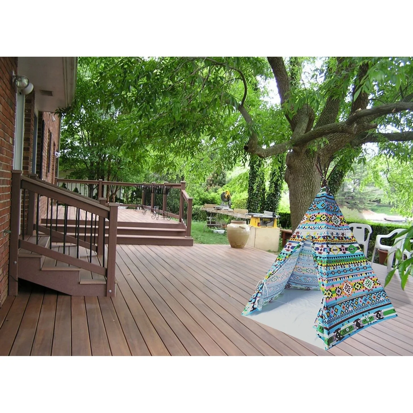 8' Feet Super Large Teepee Kid's Play Tent for indoor and outdoor