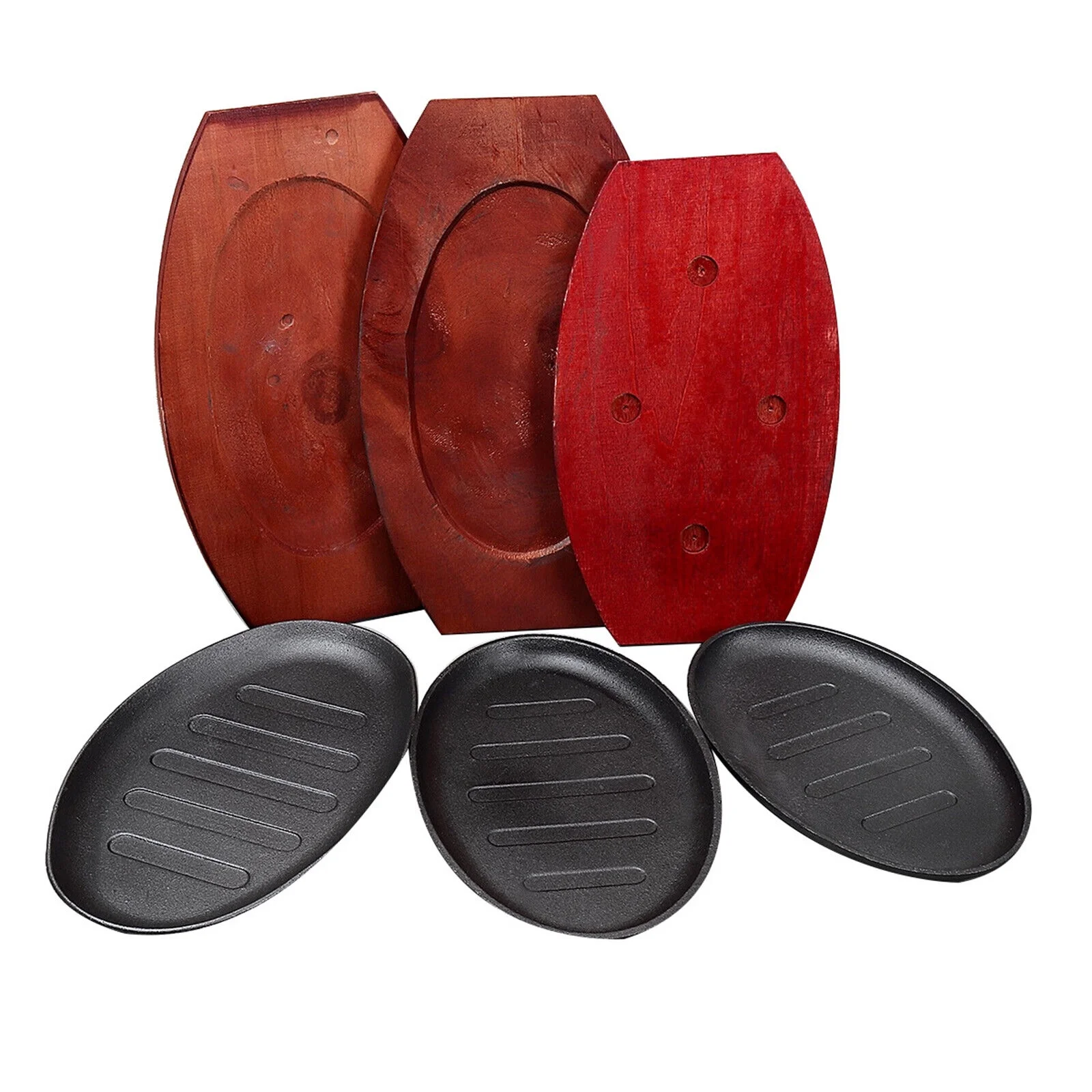 Steak Sizzle Plate Restaurant Supply Oval Shape 8