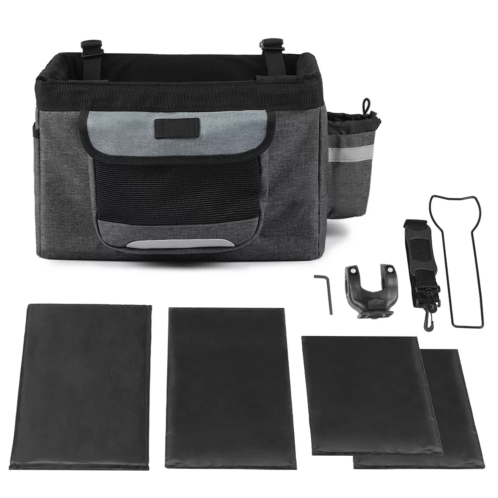 Foldable Front Basket Removable Bike Pet Basket Pet Dog Cat Carrier Camping Tote Bag