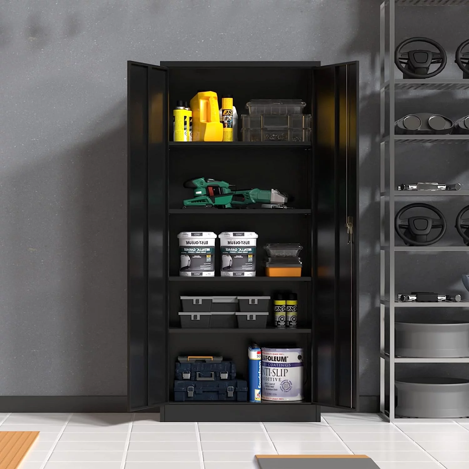 JAORD Garage Storage Cabinet,Metal Storage Cabinet 71