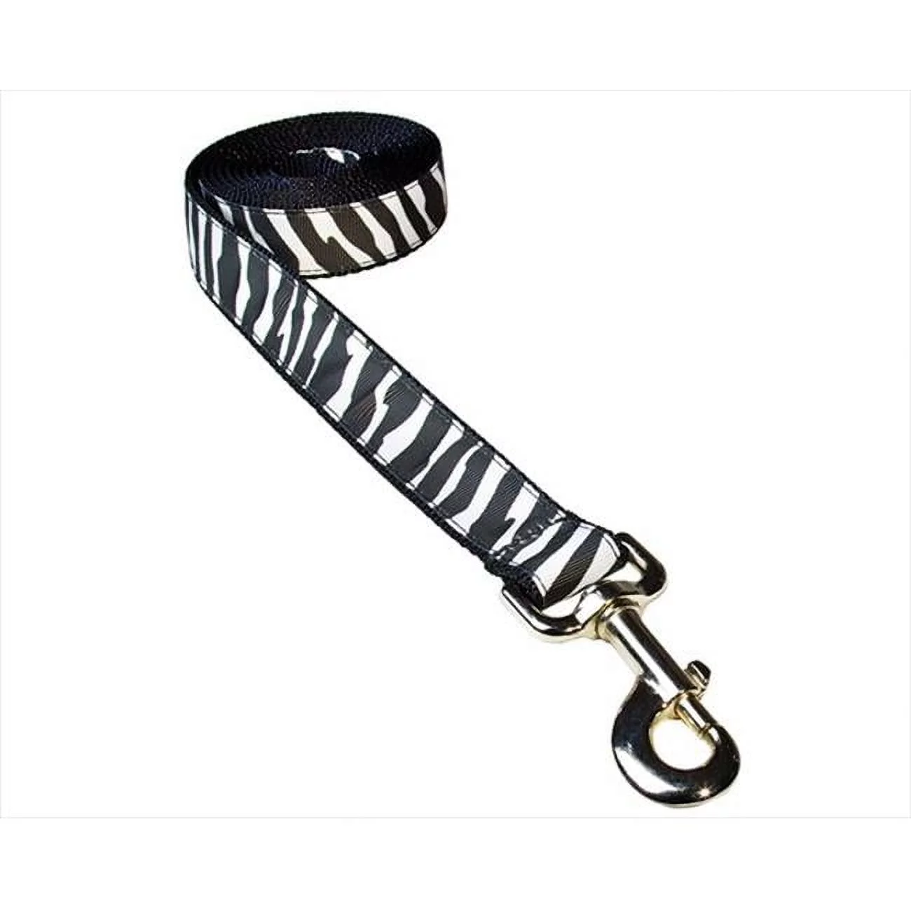 ZEBRA-WHITE-BLK.2-L 4 ft. Zebra Dog Leash, White & Black - Small