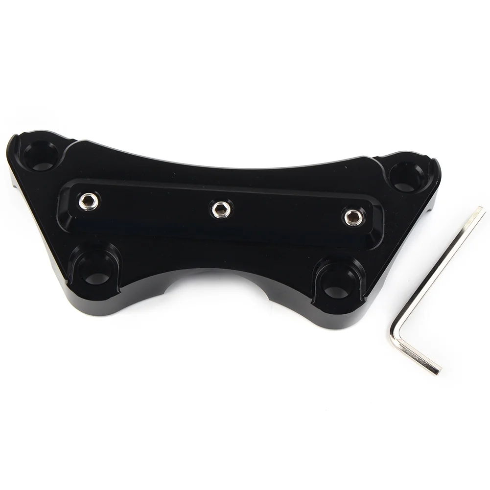 NS Motorbike Handlebar Clamp Adapter Adjustable Black Handlebar Riser Accessaries for Harley Electra Road Street Glide Road King Ultra Limited 1997-2019, Black