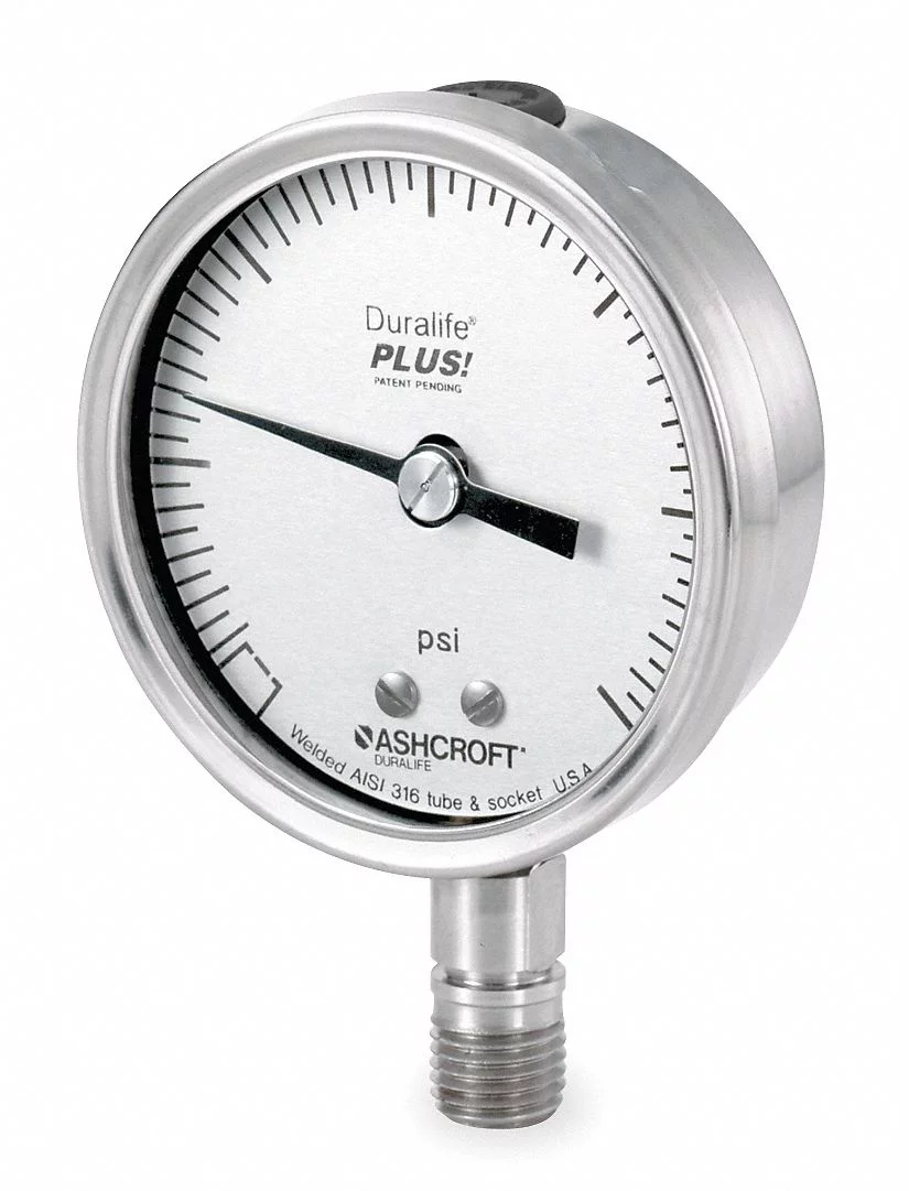 Ashcroft Pressure Gauge,0 to 600 psi,3-1/2In  351009SW02LXLL600
