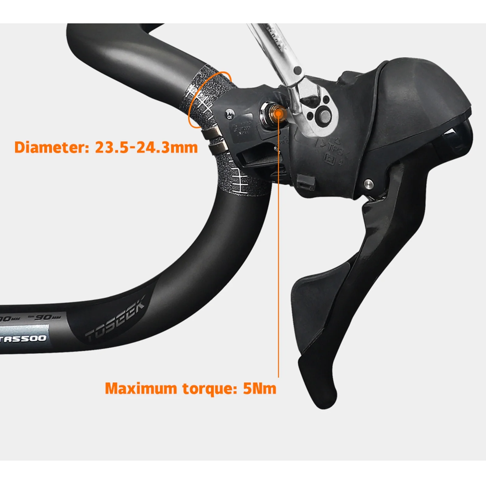 Carbon Integrated Road Handlebar Handle /420/440 80 90 100 110 120mm Glossy Carbon Fiber Bike Handlebars , 420x100mm
