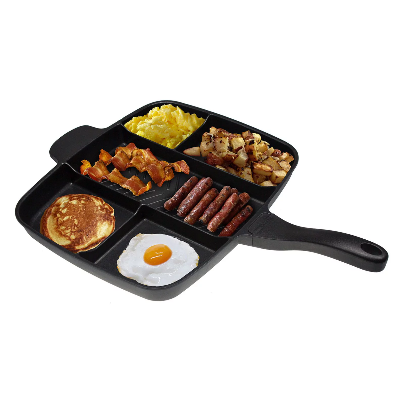 MasterPan Non-Stick 15 in. Divided Grill/Fry/Oven Meal Skillet