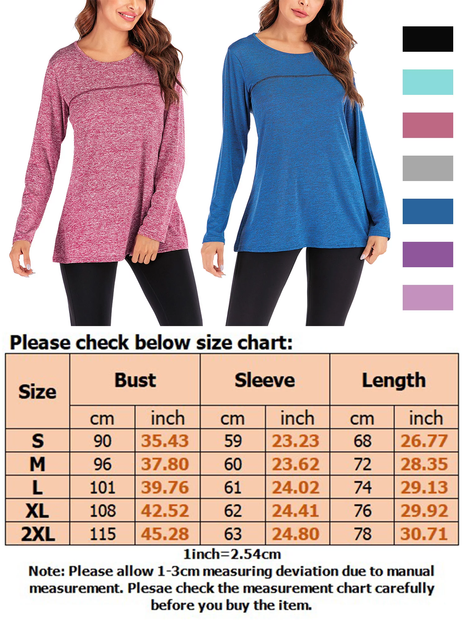 Lumento Women's Long Sleeve Yoga Tops Loose Casual Workout Shirts for Women Lady Gym Sports T-Shirt with Thumb Hole