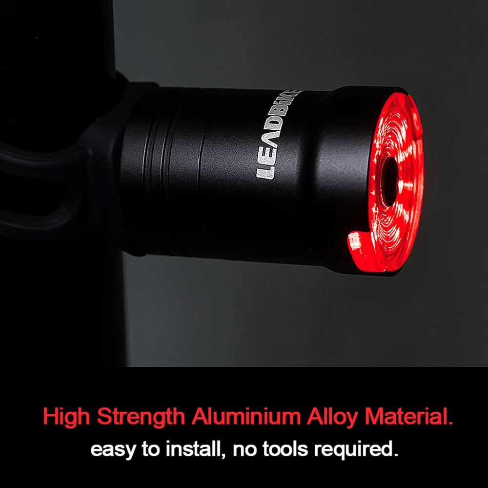 Intelligent Tail USB Chargeable Bike Rear Lights Brake Sensing Safety Warning Cycling