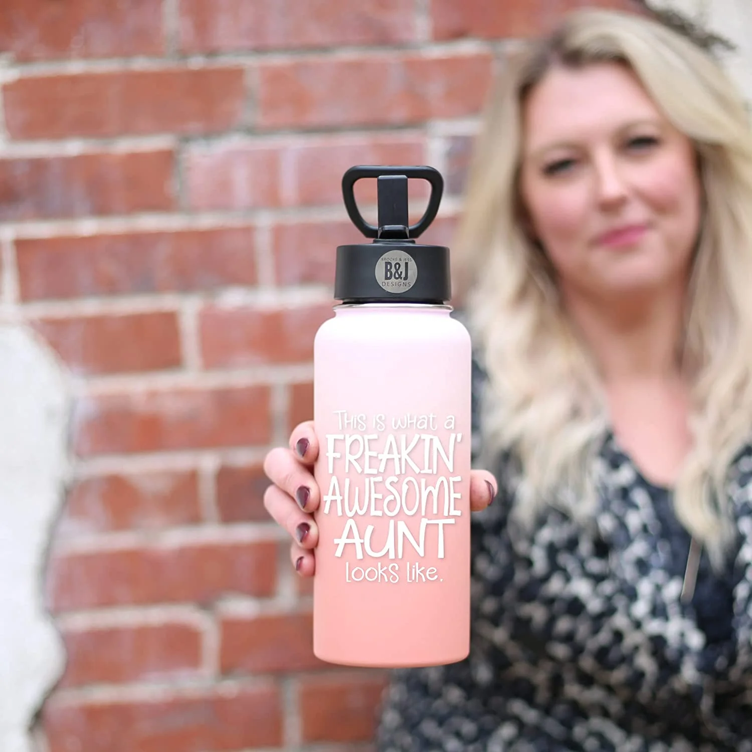 Freakin' Awesome Aunt Blush 32 oz Water Bottle