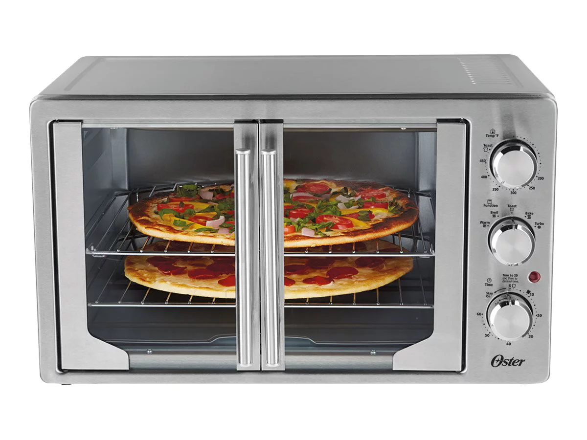 Oster TSSTTVFDXL Innovative French Door Convection Toaster Oven, Stainless Steel