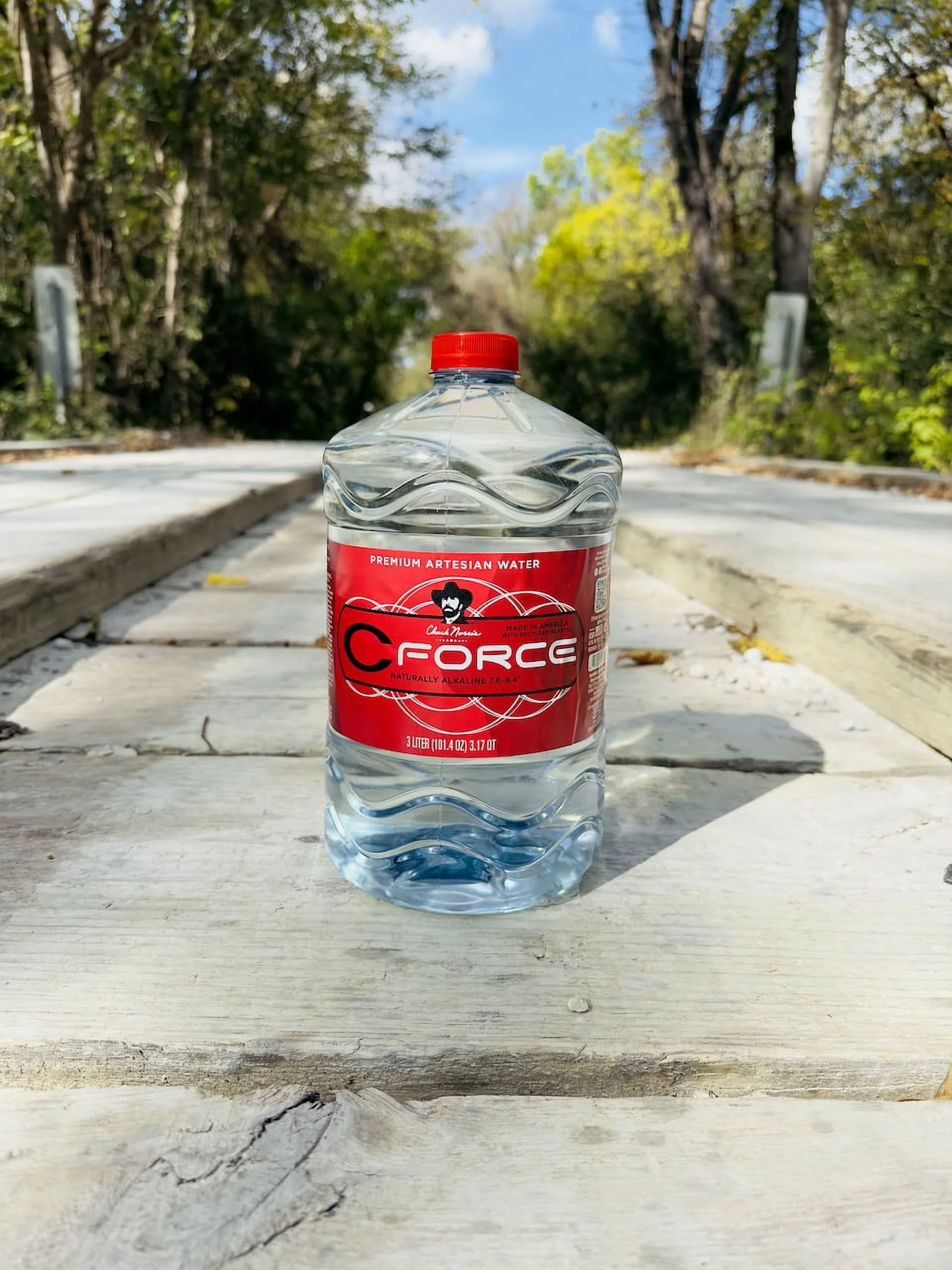 CForce Bottled Water, Naturally Alkaline Artesian Spring Water, 101.4 oz (3 Lt) Plastic Bottles (4 Pack)