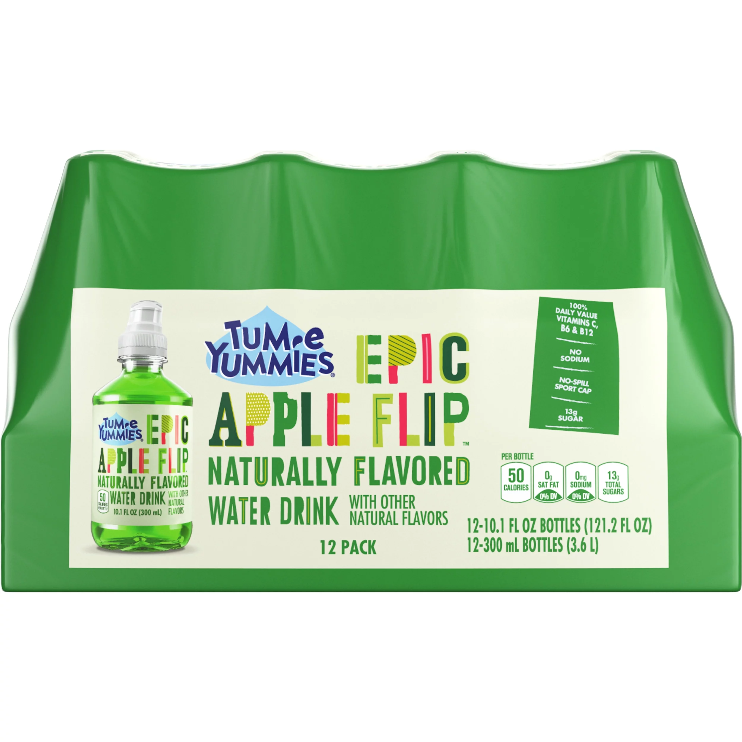 Tum-E Yummies Epic Apple Flip, 10.1 oz, 12 Pack Bottles
