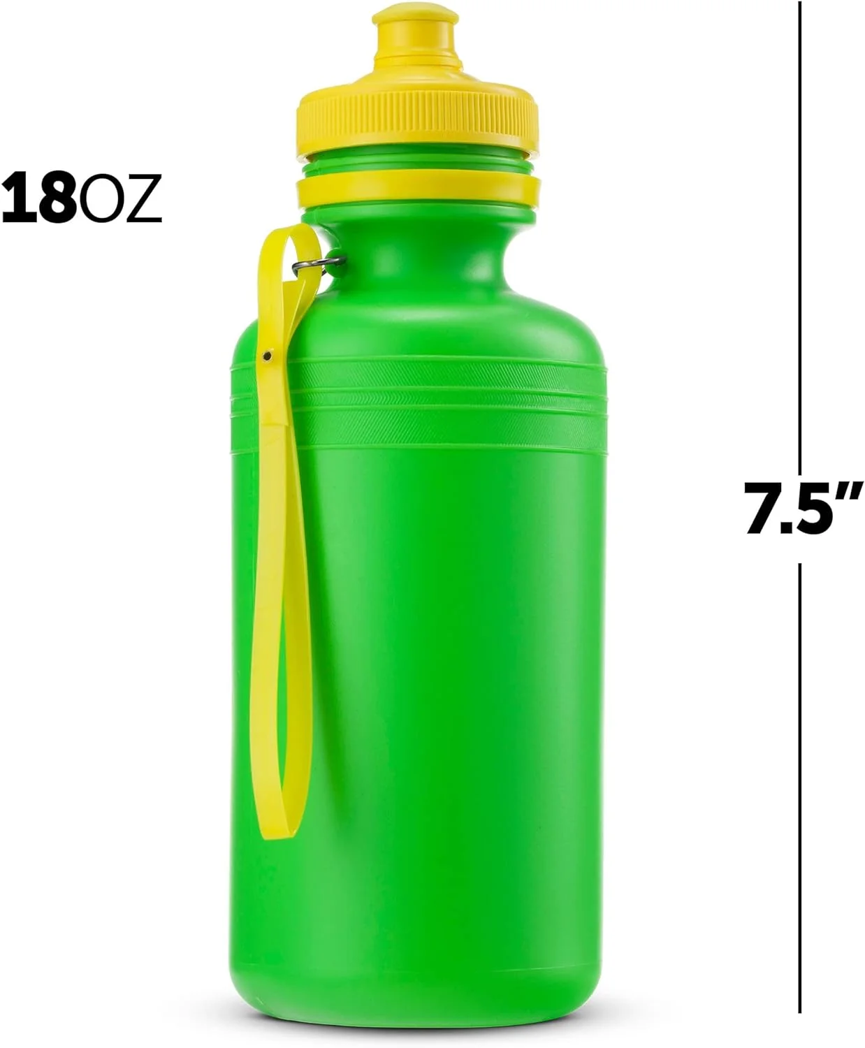 Bedwina Reusable Water Bottles Bulk Pack 18 Oz Plastic Bottles with Caps, Multicolor 12-pack