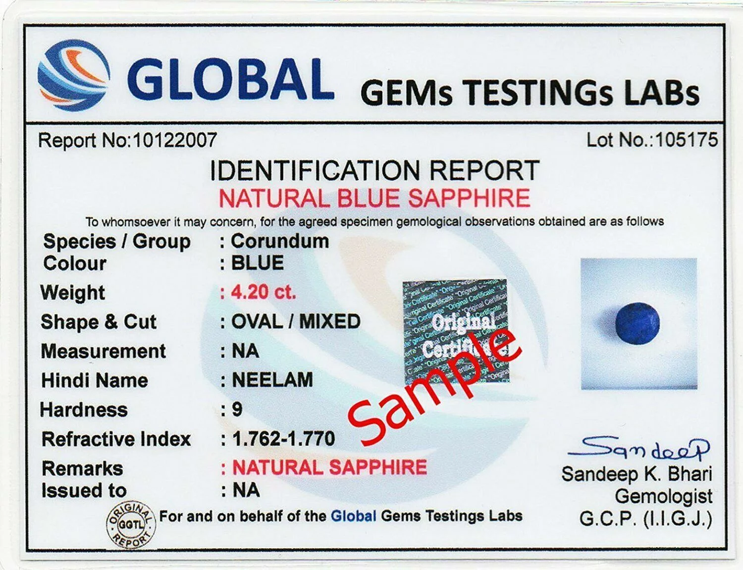 Natural Certified 7 Carat Blue Sapphire Handmade 14k Gold Plated Gift Ring  US7