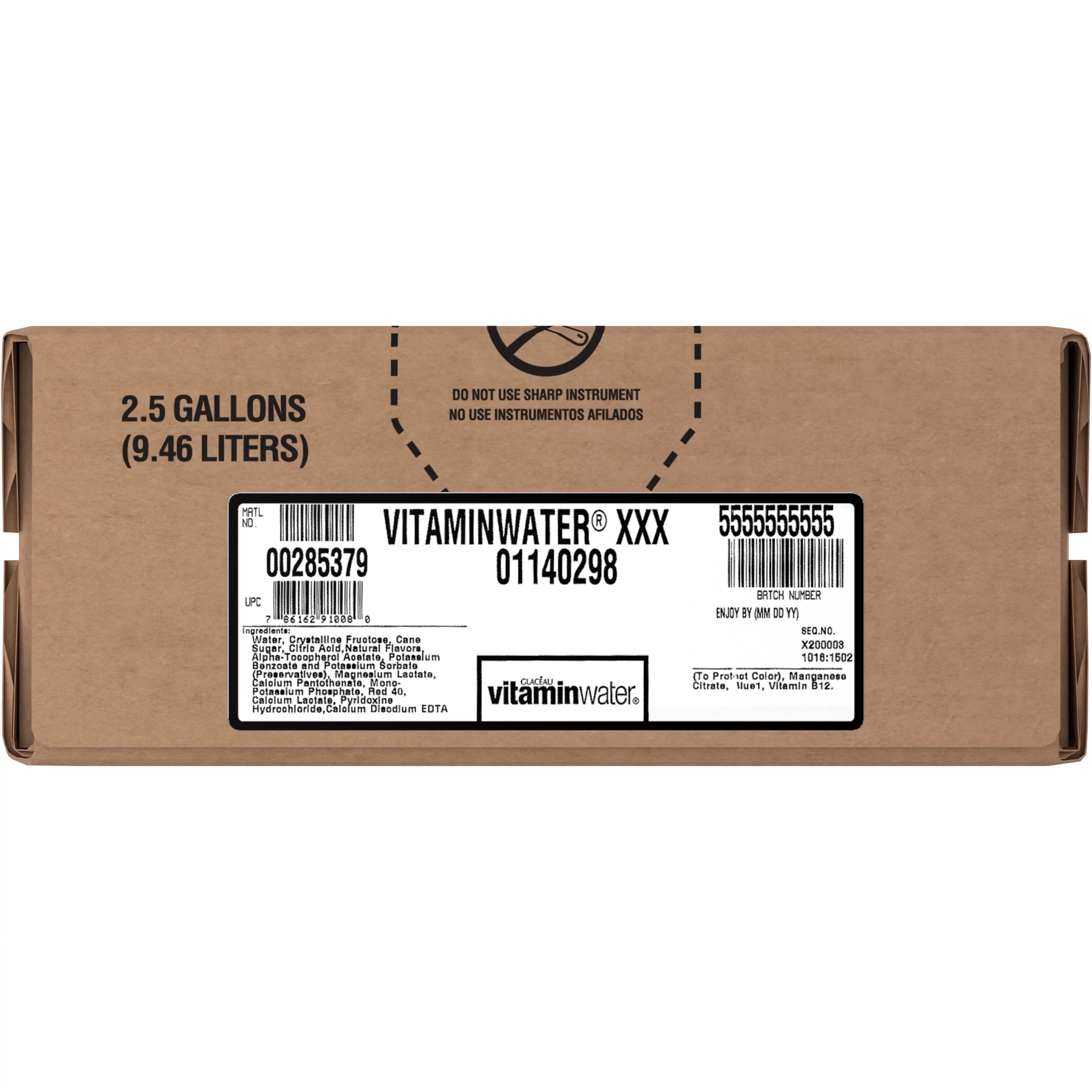 vitaminwater XXX, açai-blueberry-pomegranate Bag in box, 2.5 Gallons
