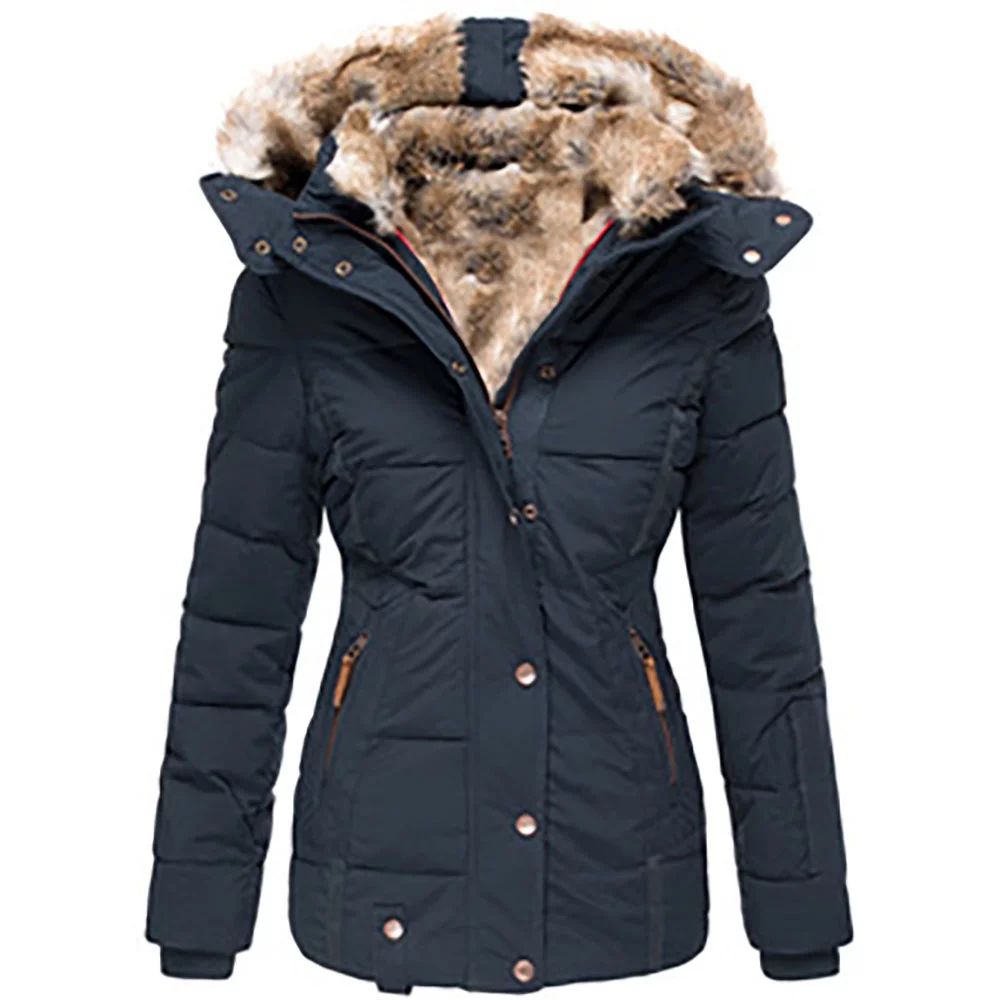 Women's Winter Zipper Hooded Down Jacket