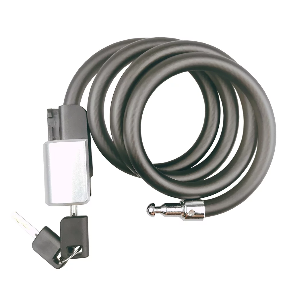 4 Feet Anti-theft Bicycle Lock Cable Coil with Mounting Bracket and Keys